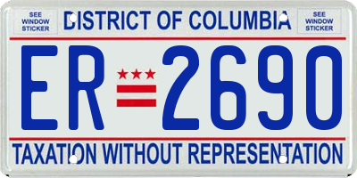DC license plate ER2690