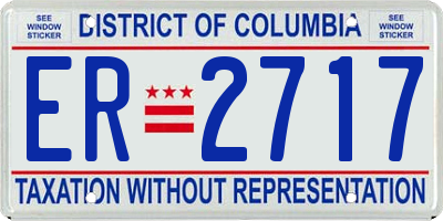 DC license plate ER2717