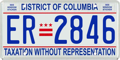 DC license plate ER2846
