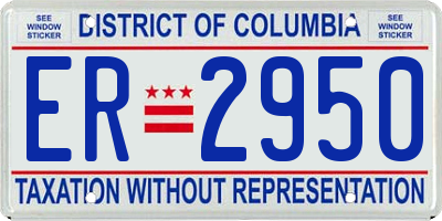 DC license plate ER2950