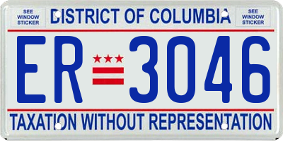 DC license plate ER3046