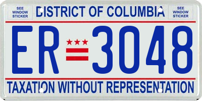 DC license plate ER3048