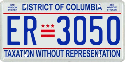 DC license plate ER3050