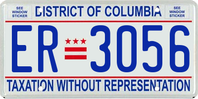 DC license plate ER3056