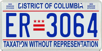 DC license plate ER3064