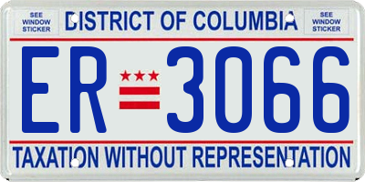 DC license plate ER3066
