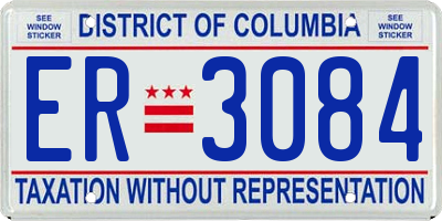 DC license plate ER3084