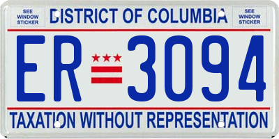 DC license plate ER3094