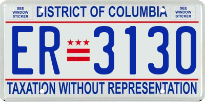 DC license plate ER3130