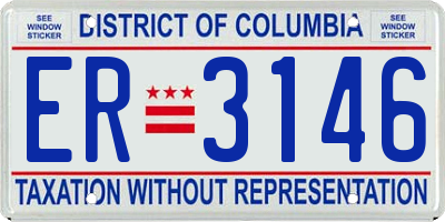 DC license plate ER3146