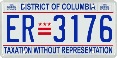 DC license plate ER3176