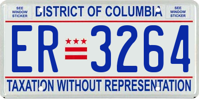 DC license plate ER3264
