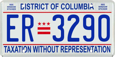 DC license plate ER3290