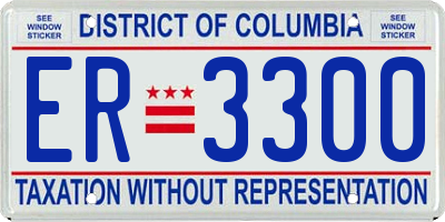 DC license plate ER3300