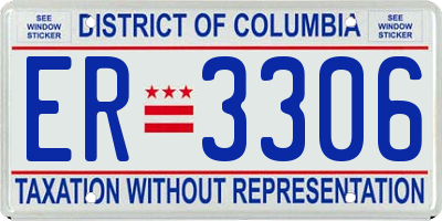 DC license plate ER3306