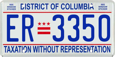 DC license plate ER3350