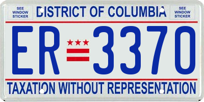 DC license plate ER3370