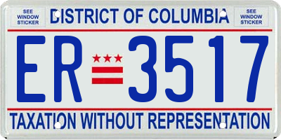 DC license plate ER3517