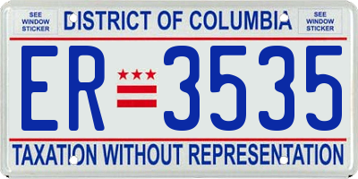 DC license plate ER3535