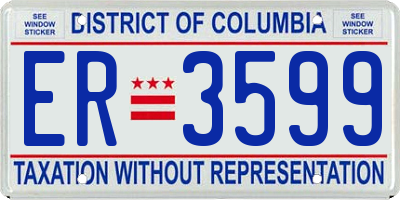 DC license plate ER3599