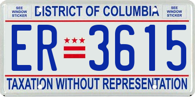DC license plate ER3615