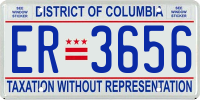 DC license plate ER3656