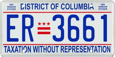 DC license plate ER3661
