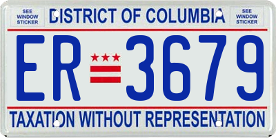 DC license plate ER3679