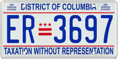 DC license plate ER3697