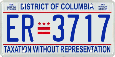 DC license plate ER3717