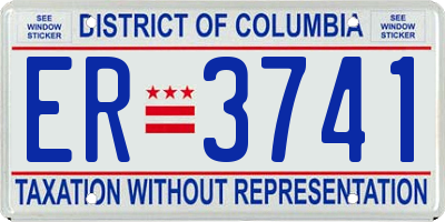DC license plate ER3741