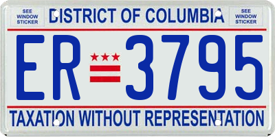 DC license plate ER3795