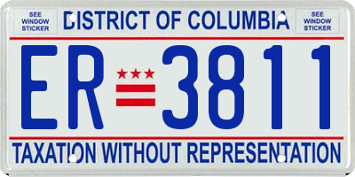 DC license plate ER3811