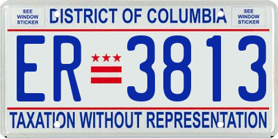 DC license plate ER3813