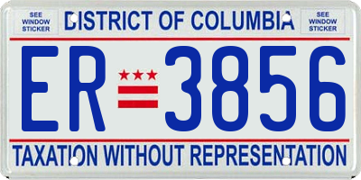 DC license plate ER3856