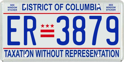 DC license plate ER3879