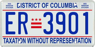 DC license plate ER3901