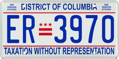 DC license plate ER3970