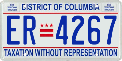 DC license plate ER4267