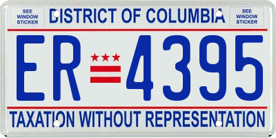 DC license plate ER4395