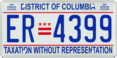 DC license plate ER4399
