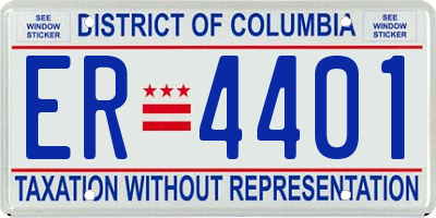DC license plate ER4401