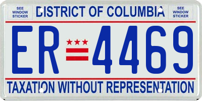 DC license plate ER4469