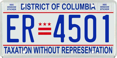 DC license plate ER4501