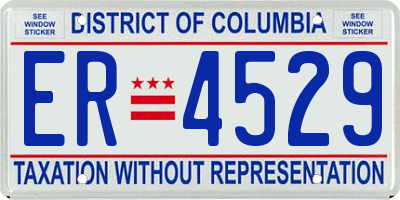 DC license plate ER4529