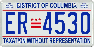 DC license plate ER4530