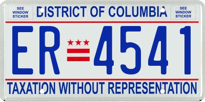 DC license plate ER4541