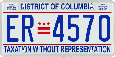 DC license plate ER4570