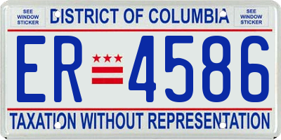 DC license plate ER4586