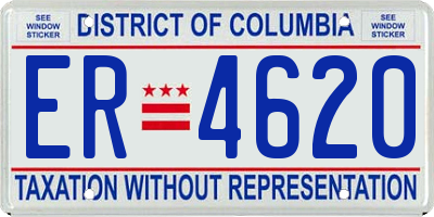 DC license plate ER4620